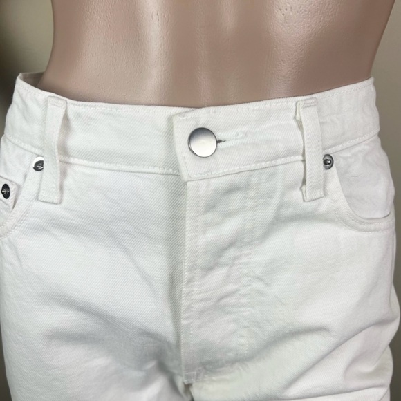 NEW SABLYN REVOLVE WHITE DENIM BERMUDA SHORTS - Picture 3 of 9